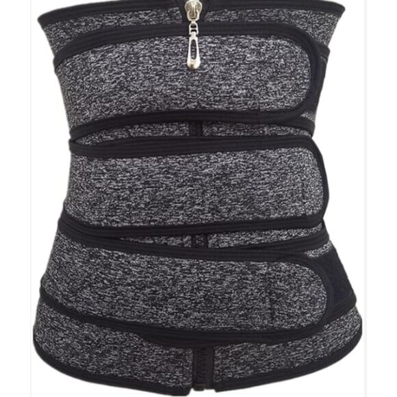 Amazon NWT Grey and Black Waist Cincher Waist Trainer XL - Picture 1 of 4